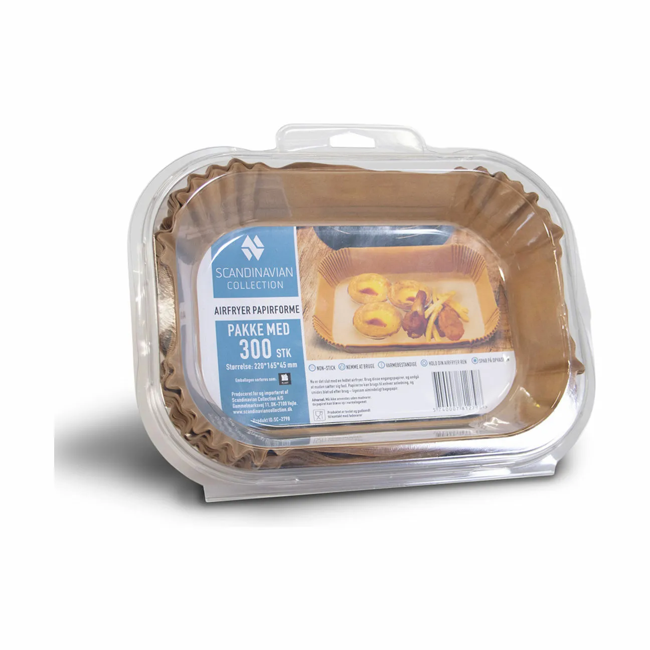 Scandinavian Collection Papirform til airfryer - 300 stk.