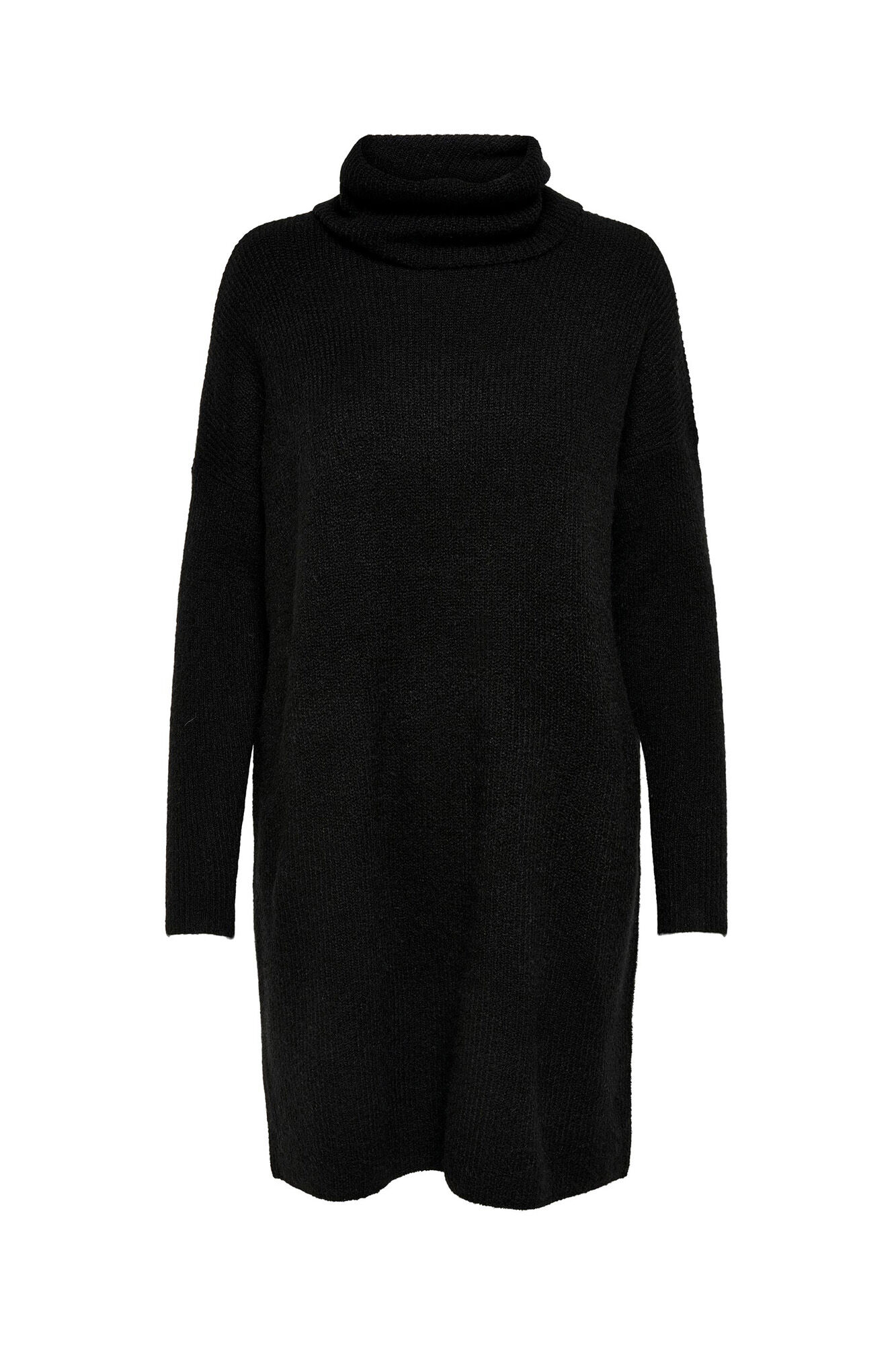 Vestido curto com gola alta