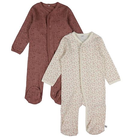 Pippi Baby Strampler - Schlafanzug - 2er-Pack - Burlwood