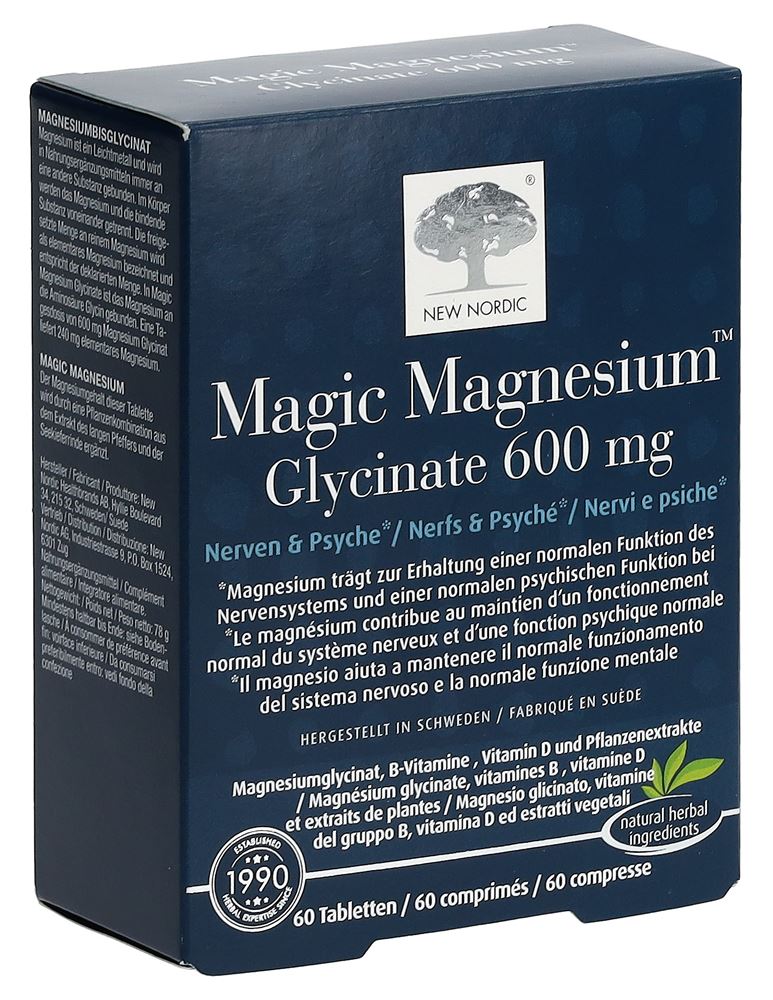 NEW NORDIC Magic Magnesium Glycinate Tabl Blist 60 Stk