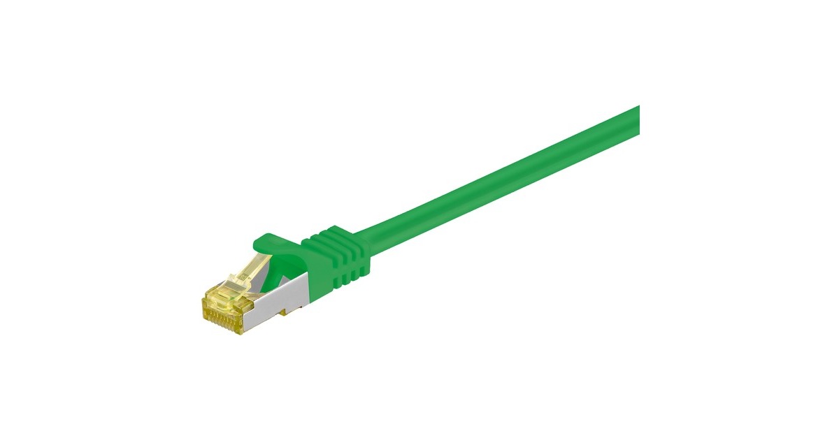 goobayPatchkabel RJ-45 Cat.6a S/FTP (PIMF), met Cat.7  (Groen, 7,5 meter)