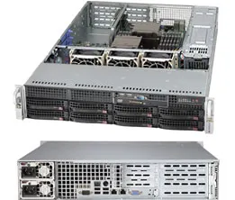 Supermicro SC825 TQC-R1K03WB - Rack-monterbar 2U - forstærket forlænger ATX - SATA/SAS - hot-swap 1000 Watt - sort