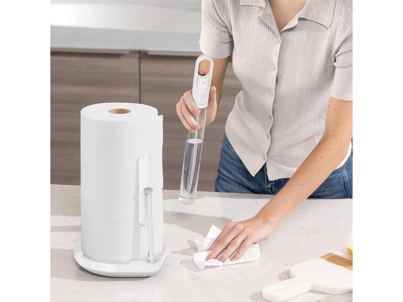 Simplehuman Küchenrollenhalter Weiss Papierrollenhalter mit Sprühpumpe