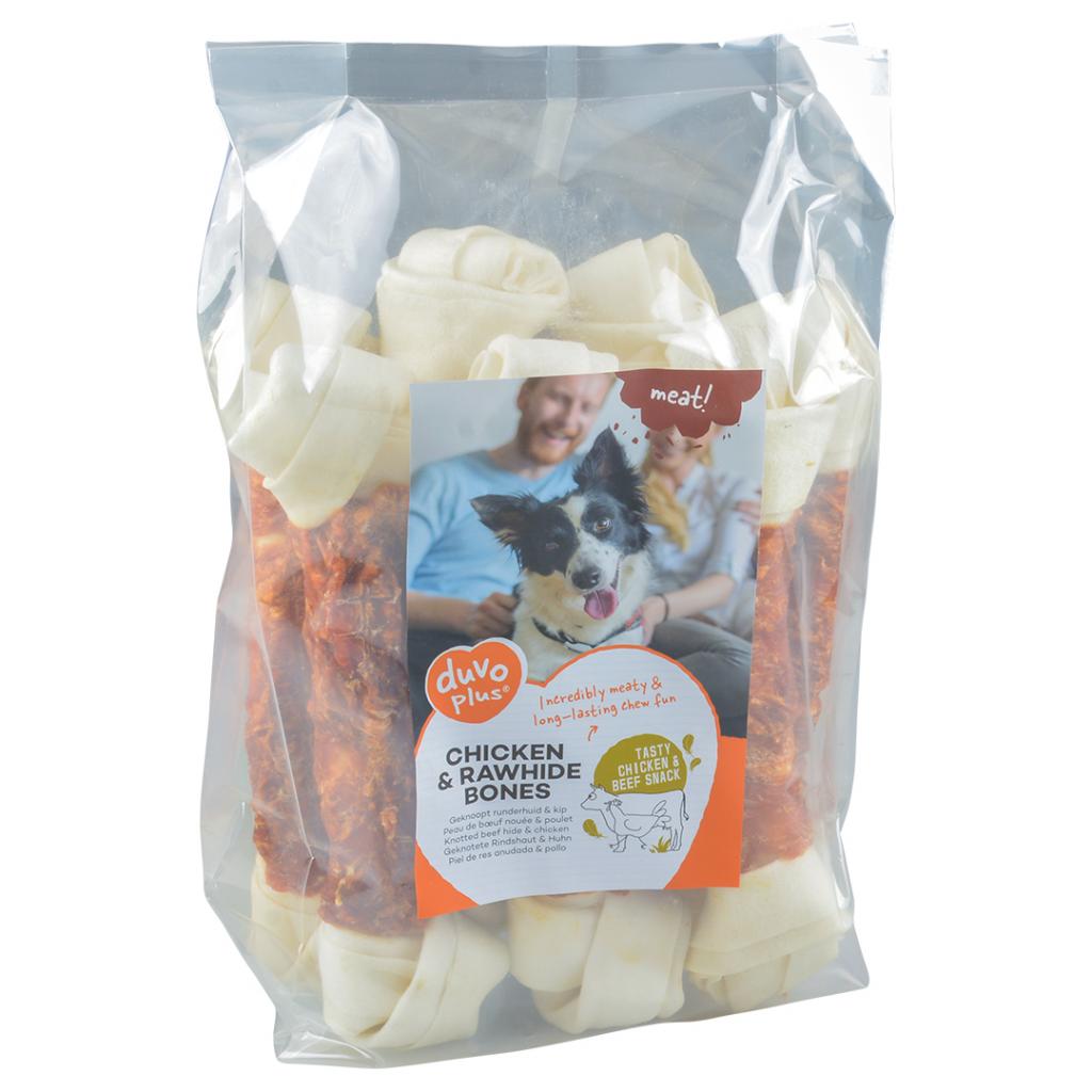 DUVO CARNE DE FRANGO COM OSSO E PELE NATURAL 1 KG (GRANDE 18 x 6 x 5 CM - ±13 UNIDADES)