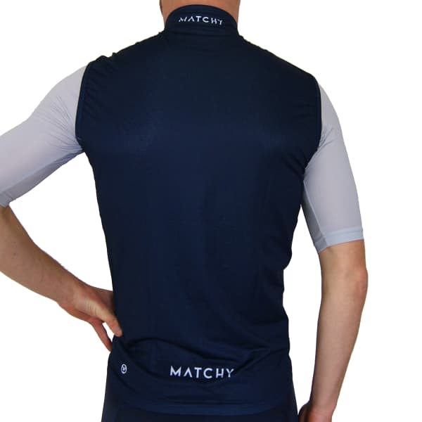 Veste vélo MATCHY CYCLING GILET BLEU MARINE