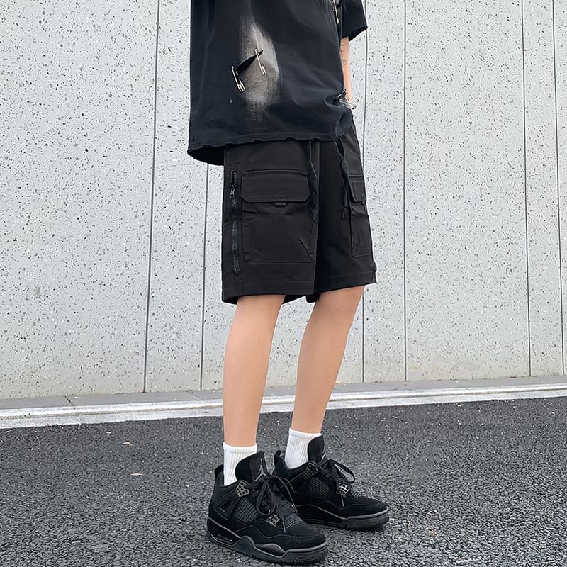 Lorencho - Cargoshorts met trekkoord in de taille