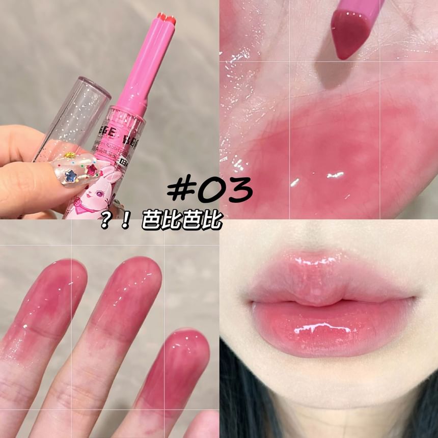 Gege Bear - Set van 3: Hartvormige lipgloss (1-3)