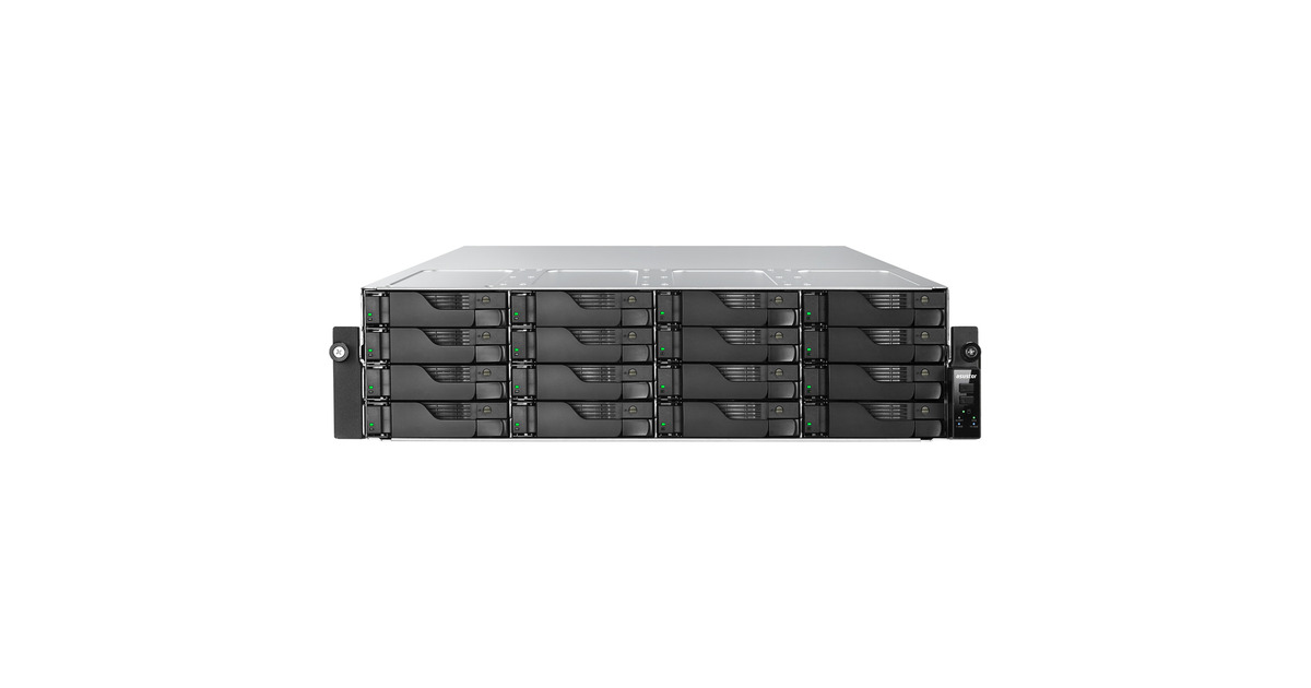 AsustorLockerstor 16R Pro Gen2 (AS7216RDX) nas  (Zwart, 2x 1G LAN, 2x 2.5G LAN, 4x USB 3.2 Gen 1)