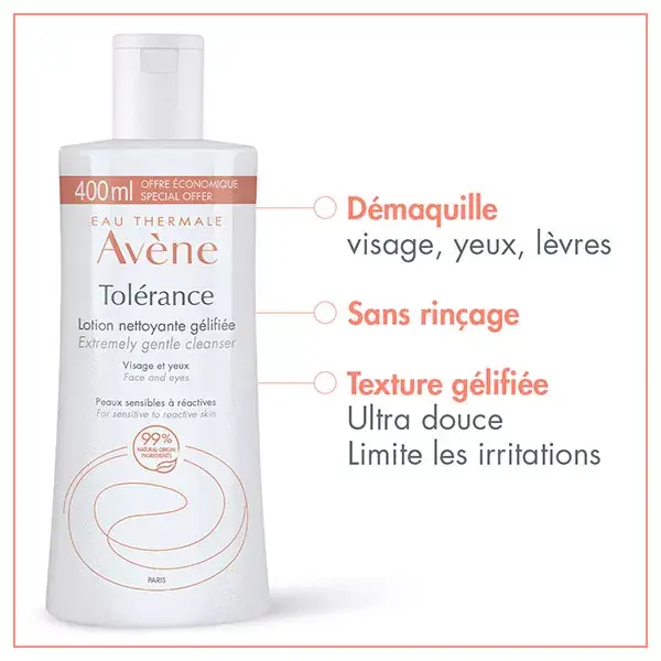 Loção de limpeza em gel Avène Tolerance 400ml