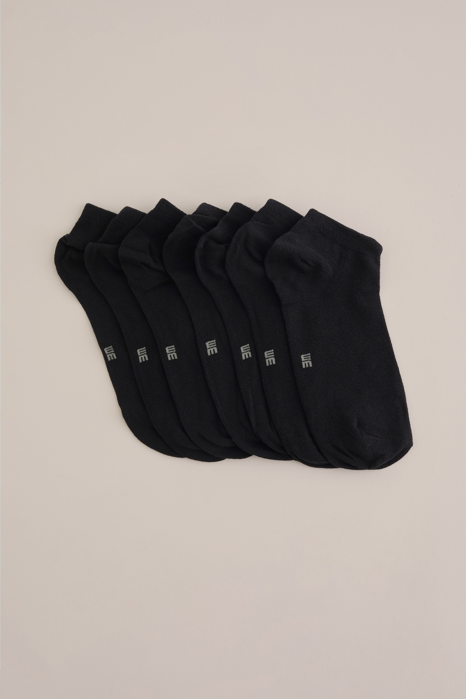 sneakersokken, 7-pack WE Fashion Zwart