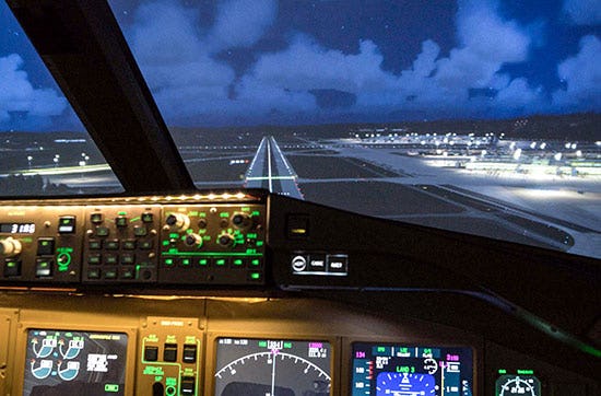 Flugsimulator Boeing 777 in Zürich als Geschenkidee