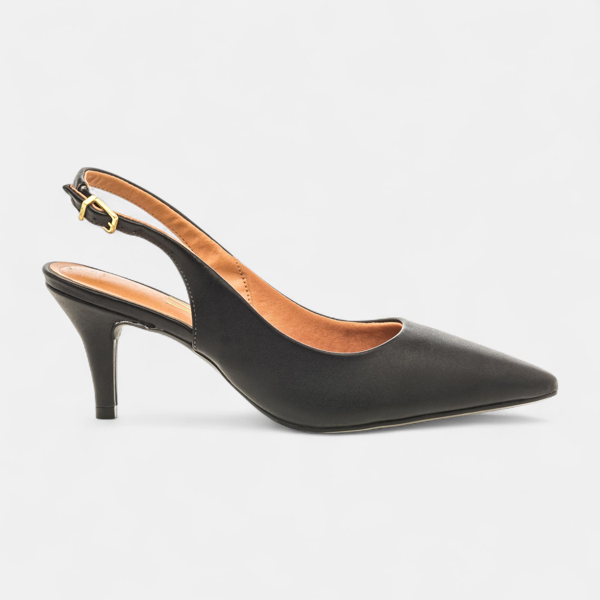 Escarpins avec bride arrière à talon Femme noir