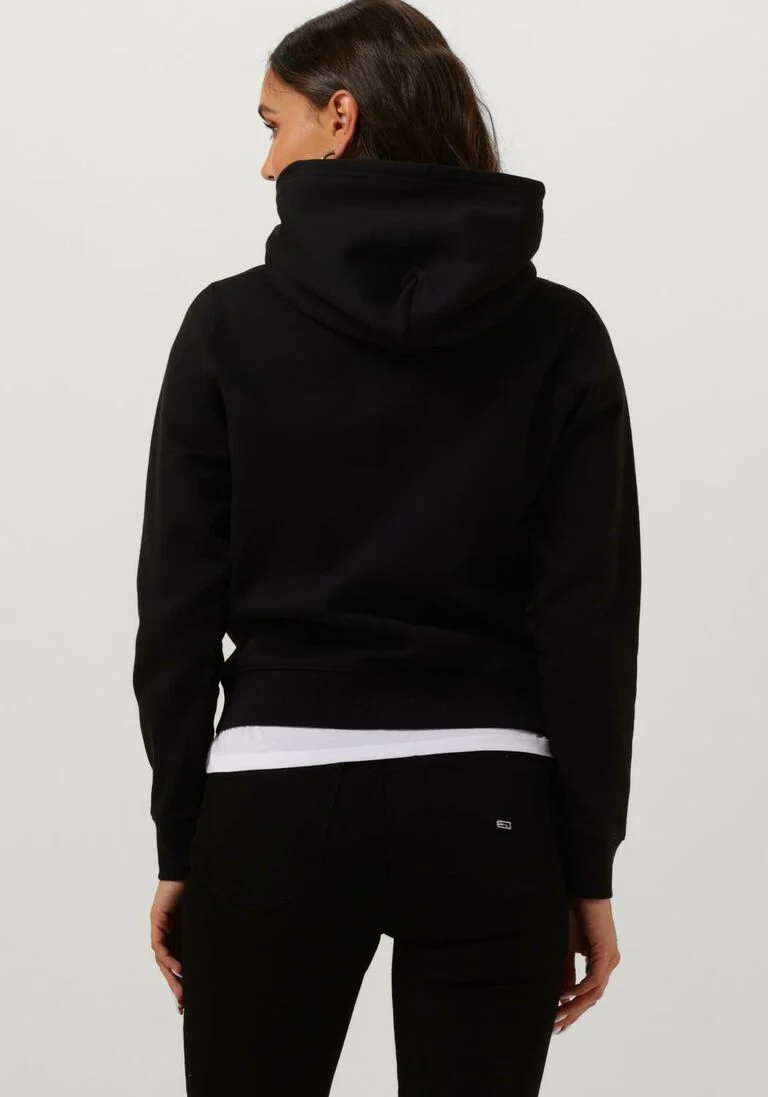 TOMMY JEANS zwarte tommy jeans sweater tjw regular fleece hoodie
