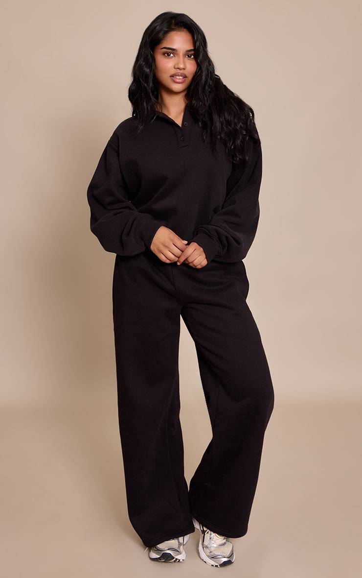 Noir Sweat Polo Petite Prettylittlething