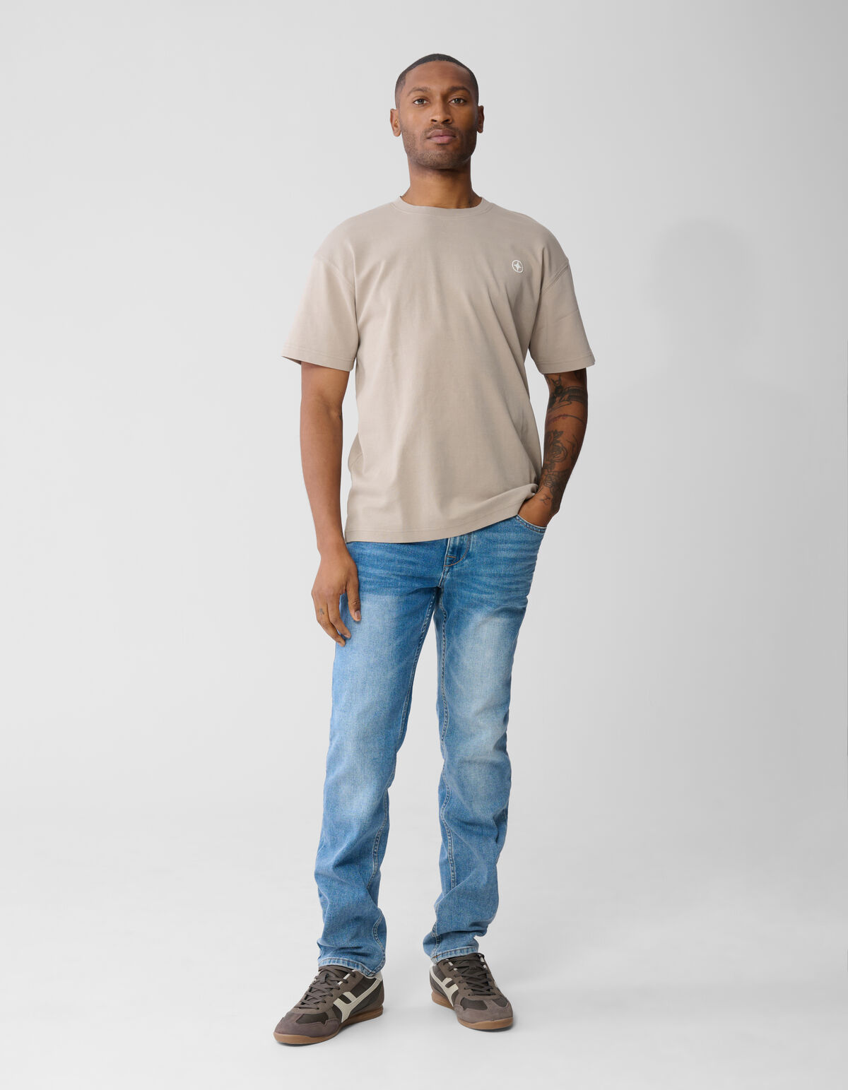 Slim Straight Fit Jeans Mediumstone L34
