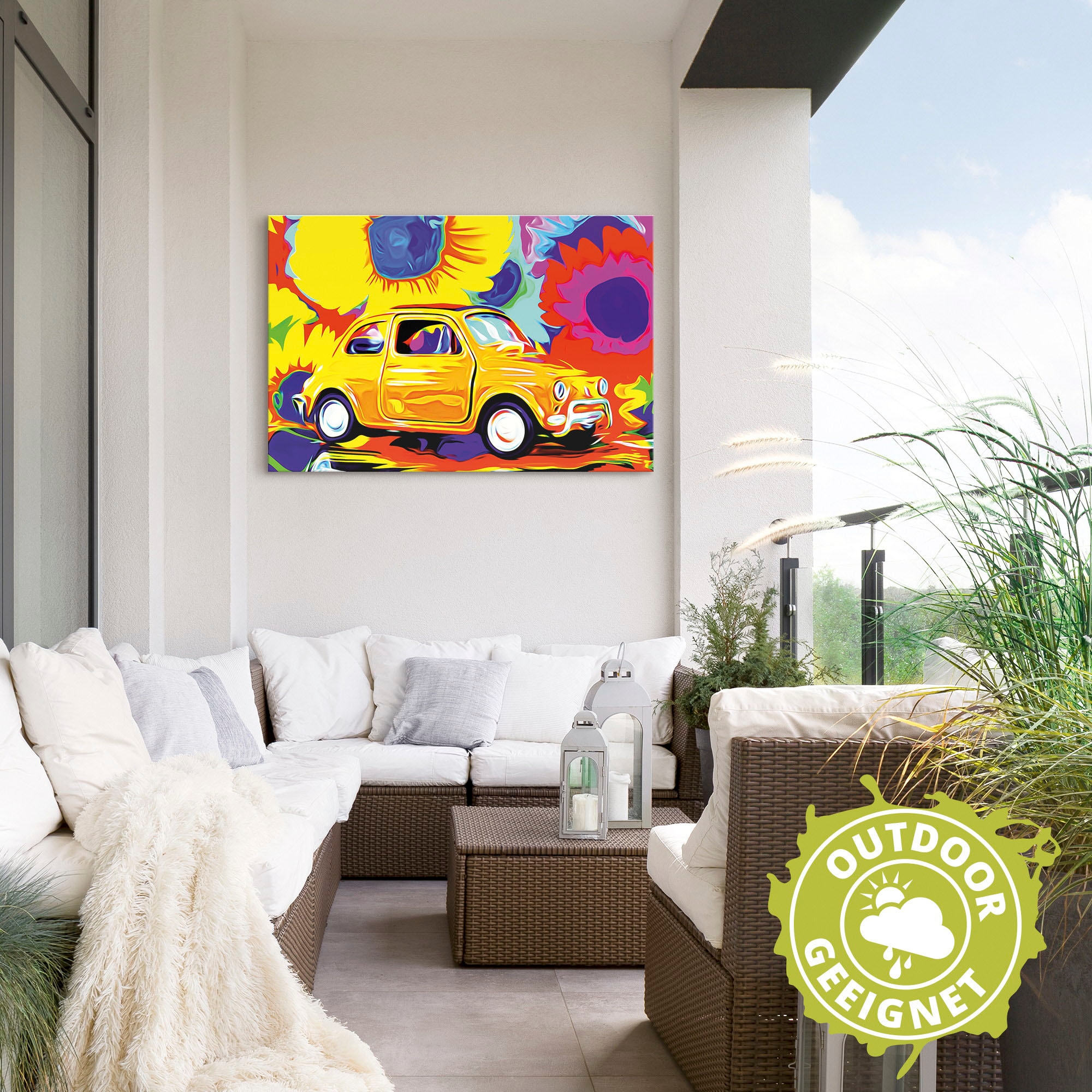 Artland Wandbild »Fiat 500« Auto 1 Stk. tlg. als Alubild, Leinwandbild, Wandaufkleber oder Poster in versch. Grössen