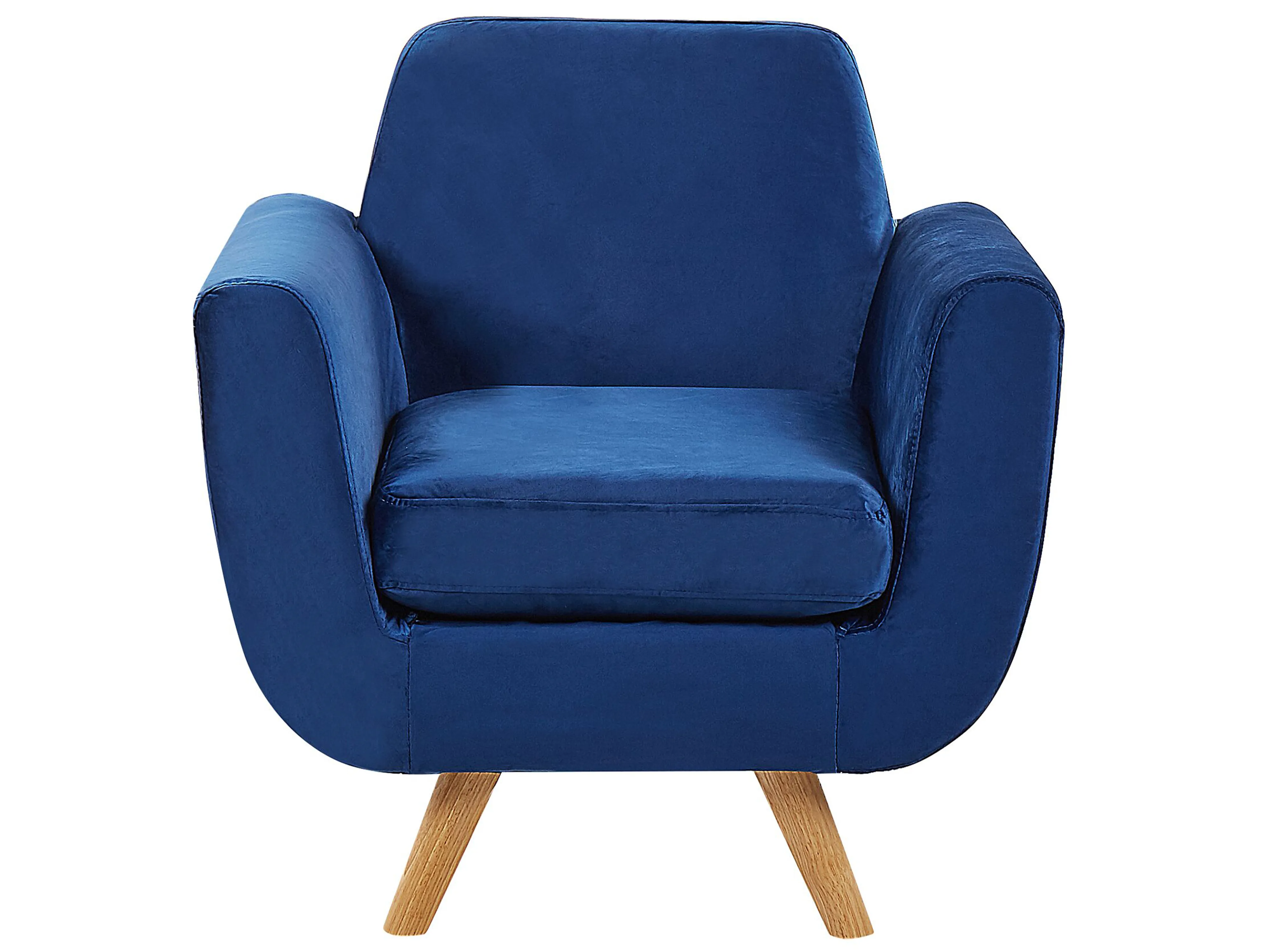 Hoes voor fauteuil BERNES Fluweel Marineblauw