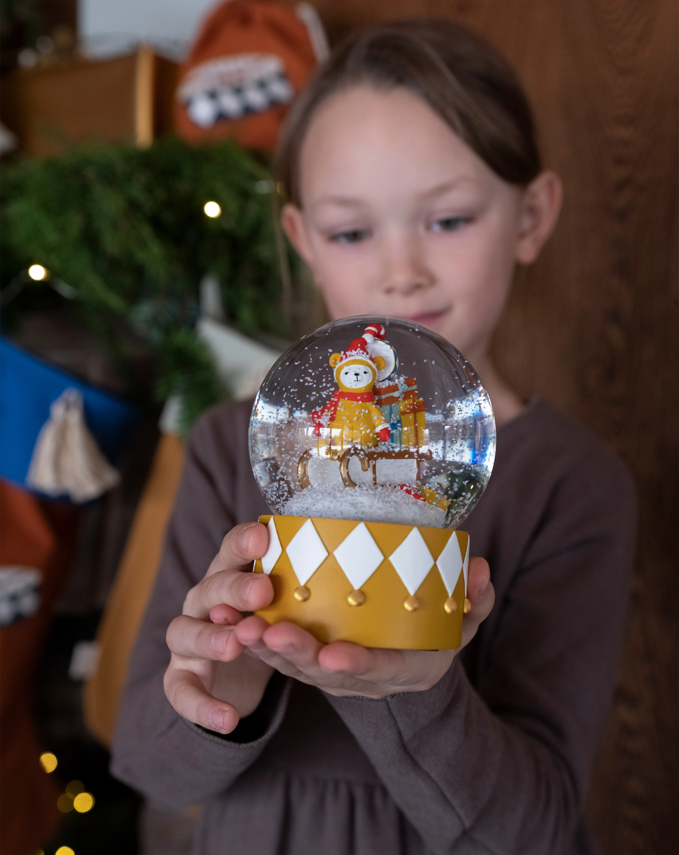 Schneekugel SLEIGHRIDE in bunt