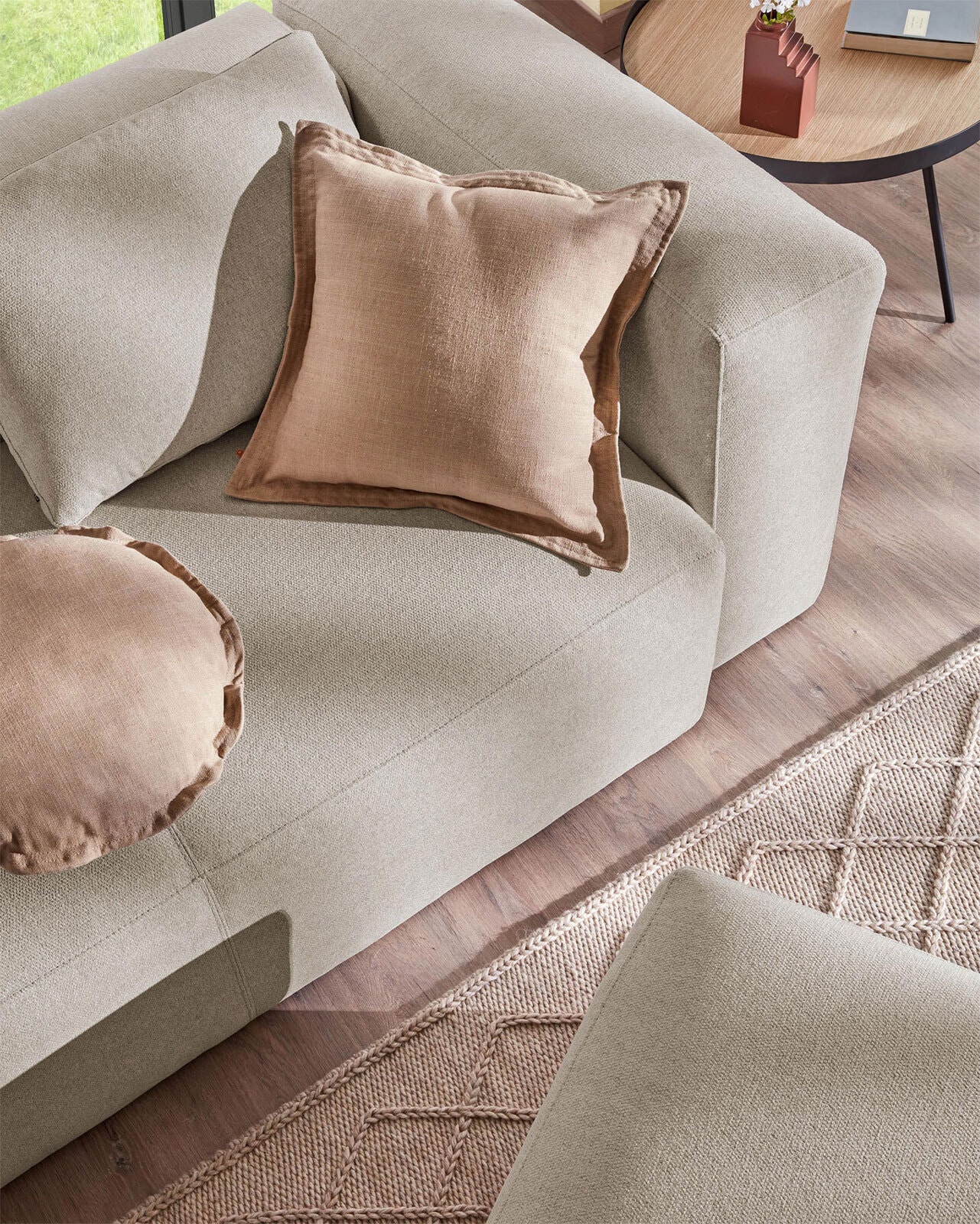 Kave Home Sofa BLOK 3-Sitzer beige