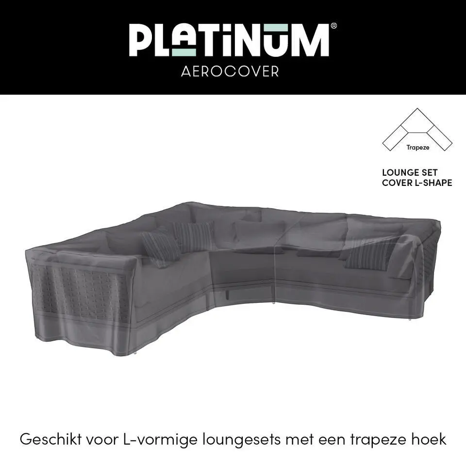 Platinum Aerocover loungesethoes 270x270 cm - L-vorm trapeze