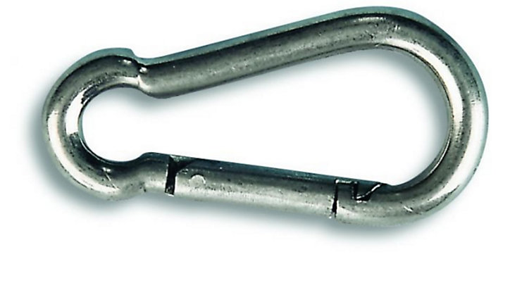 Porte-mousqueton type pompier ø 6 x l. 60 mm