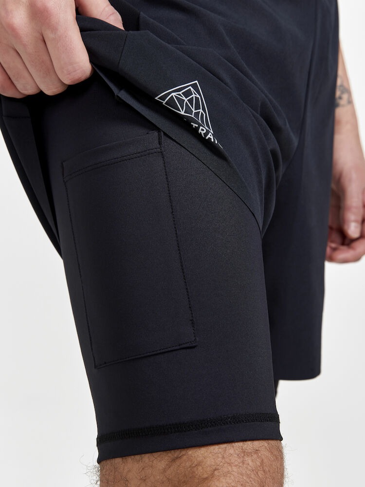 PRO Trail 2in1 Shorts Herre Black