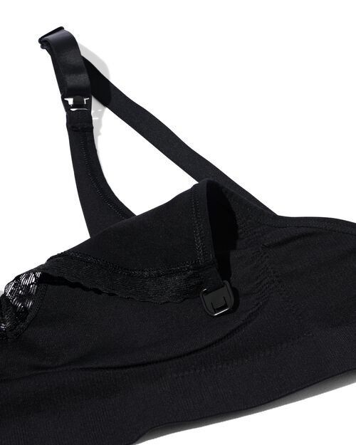 soutien-gorge d'allaitement sans couture microfibre noir