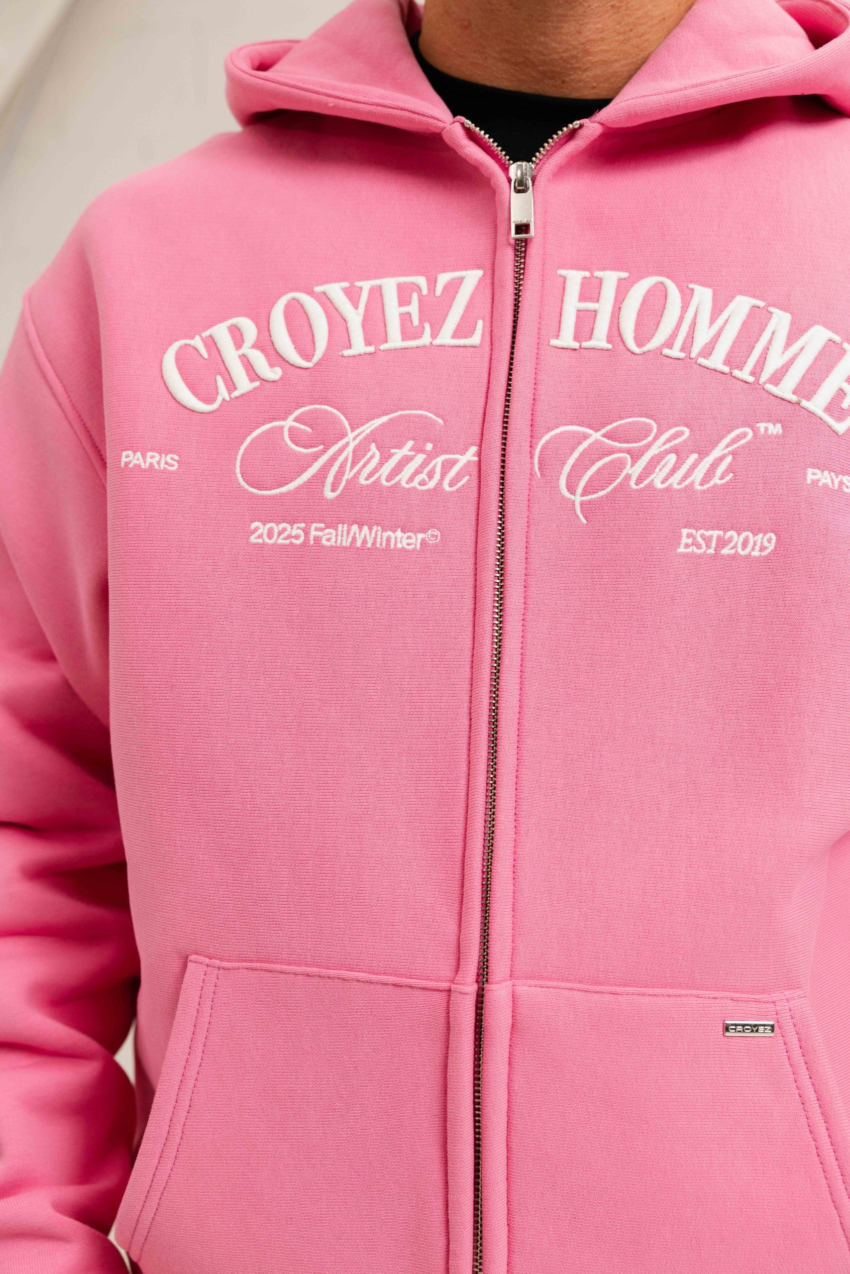 Croyez Artist Club Zip-Hoodie Heren Roze