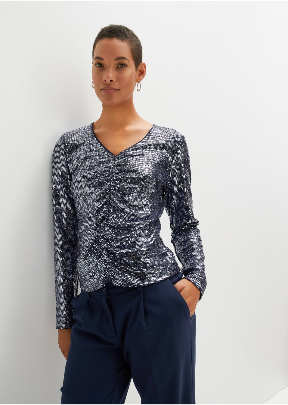 T-shirt manches longues à sequins