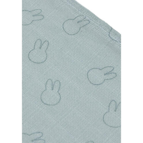 Lot de 3 langes en gaze de coton small 70x70cm Miffy - Sea green - JOLLEIN