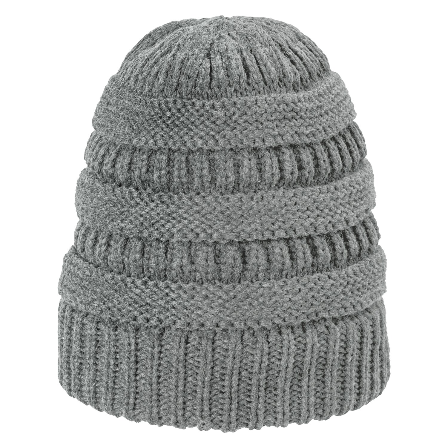 black forest Strickmütze für Haarzopf  - steel grey - Einheitsgröße