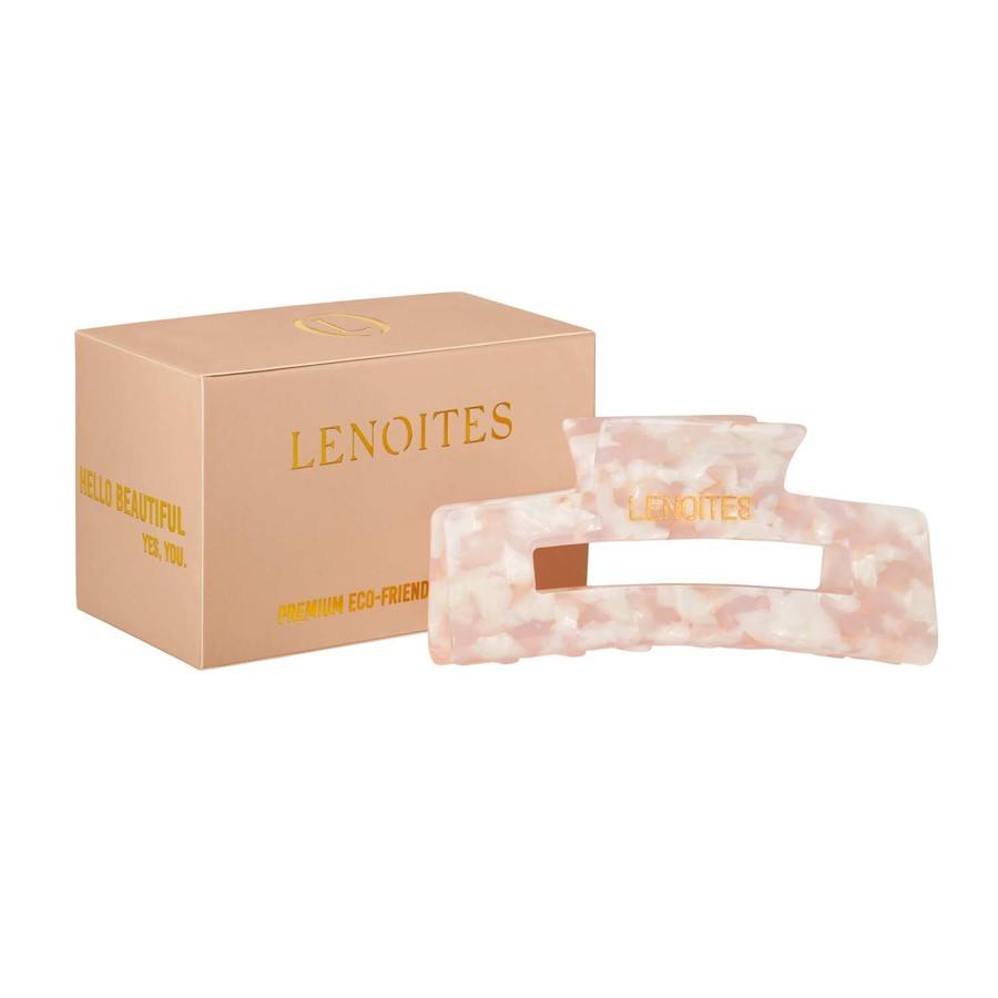 Lenoites Premium Eco-Friendly Hair Claw Pearly Pink
