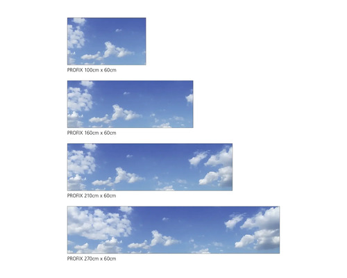 Keukenachterwand mySpotti Profix sky 100 x 60 cm PX-10060-880-HB