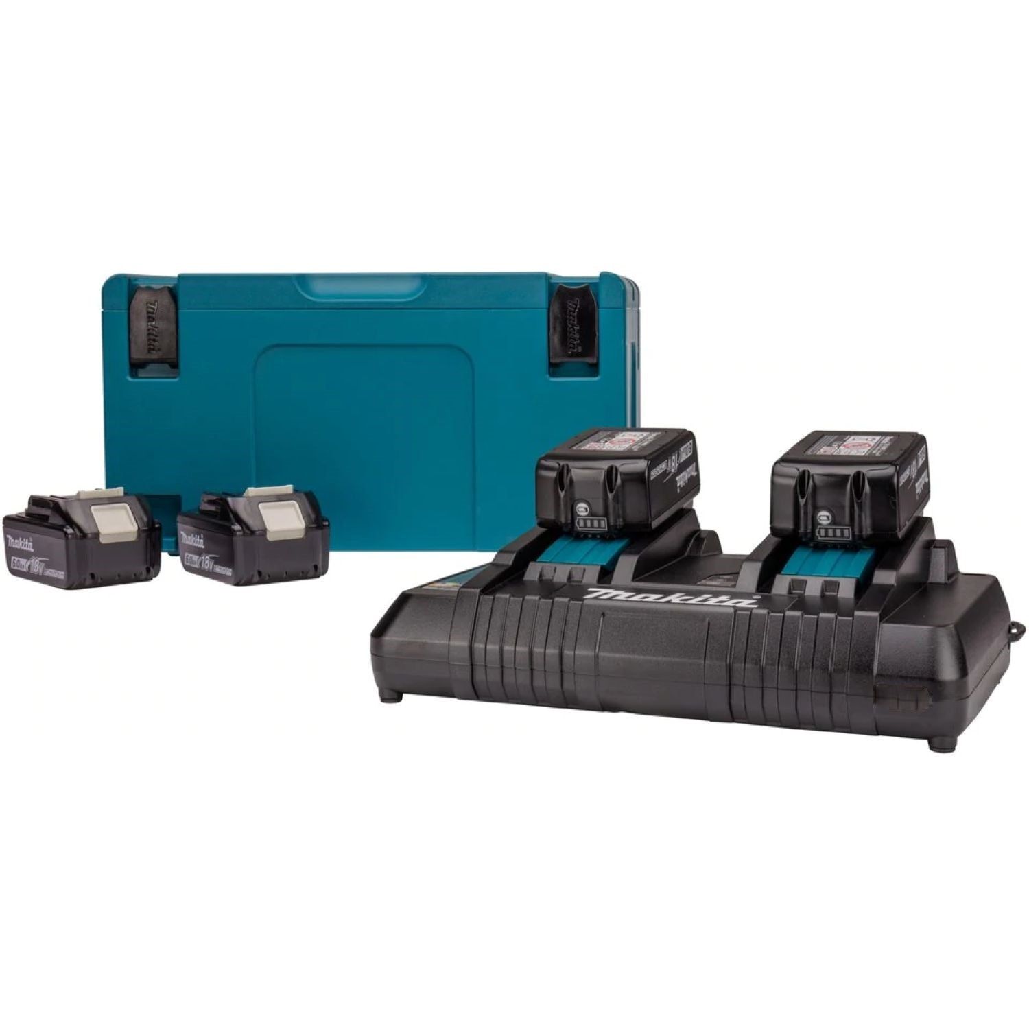Makita Accu Starterset 18V DC18RD 4xBL1860B - 198091-4