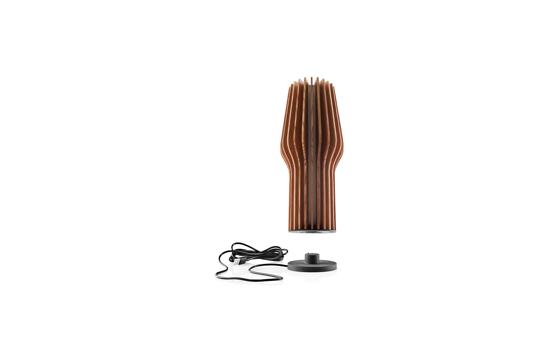 Tischleuchte Radiant, 28.5 cm, Braun<br>LED-Lampe aus Eichenholz