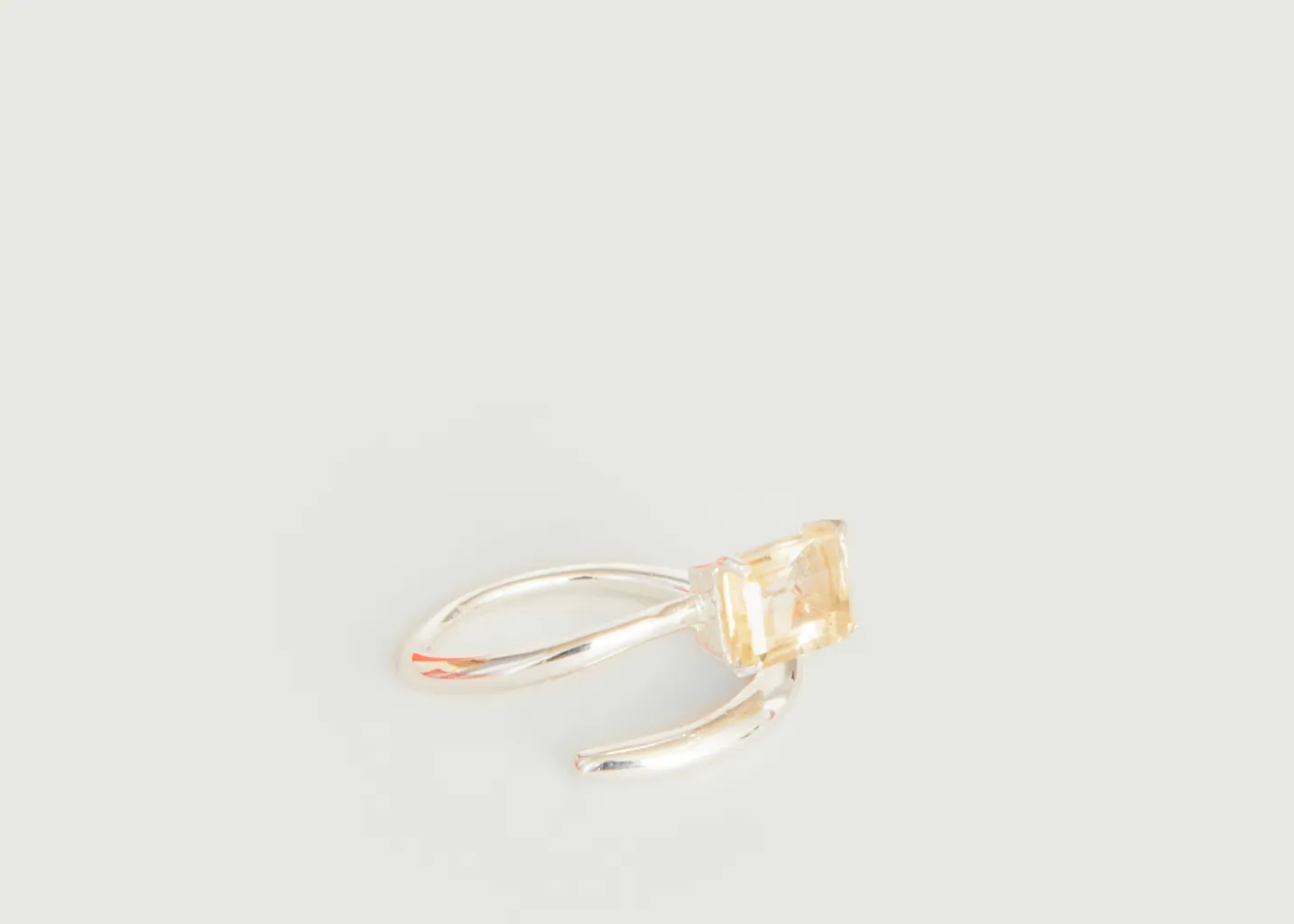 Bague ouverte en argent Gem Citrine FARIS