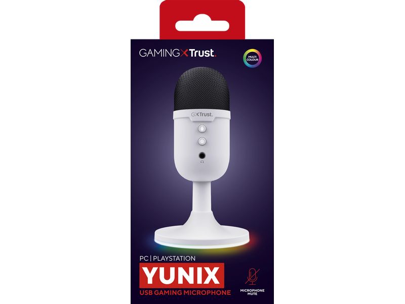 Trust Mikrofon GXT234W Yunix Kompaktes USB-Gaming-Mikrofon für Streaming & Content-Erstellung