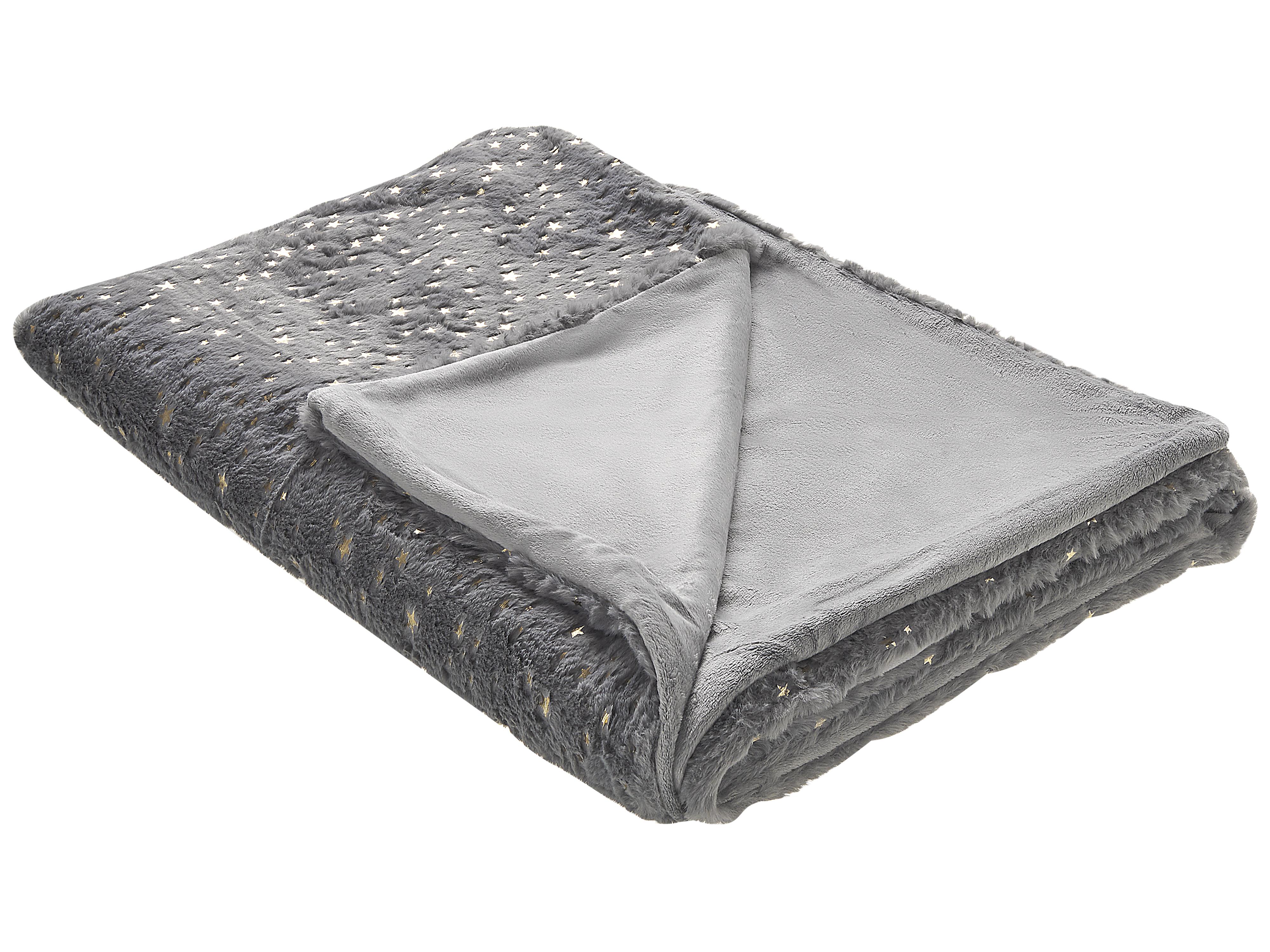Plaid ALAZEYA 130 x 180 cm Grijs