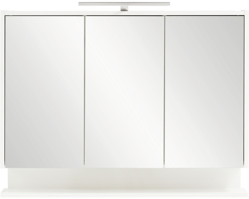 Spiegelkast Möbelpartner Flag 93,5 x 16 x 71,4 cm wit 3-deurs LED