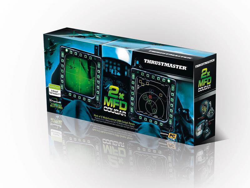 Thrustmaster Controller MFD Cougar Pack Zwei multifunktionelle USB Cockpit Display Panels