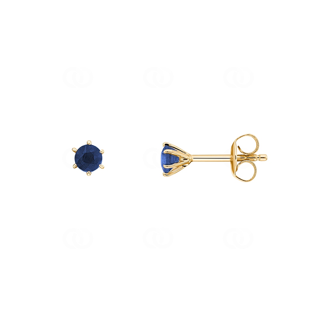 Ohrstecker 750/18 K Gelbgold mit Safir