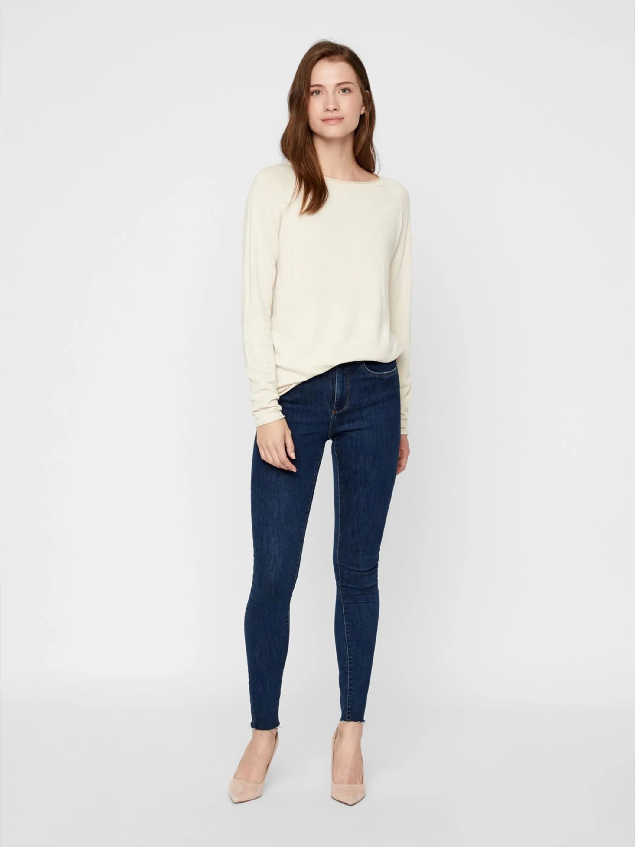 Vero Moda 10220902 VMNELLIE GLORY LS LON Feinstrickpullover