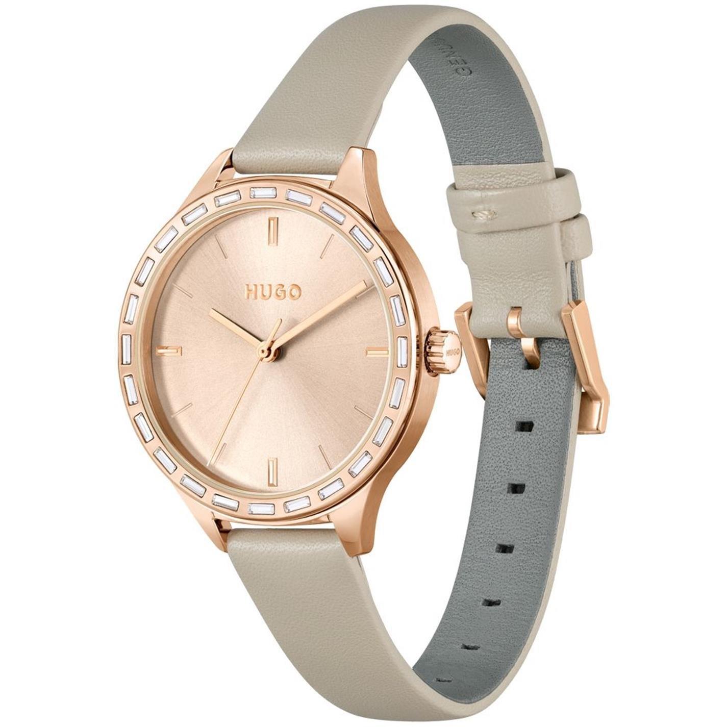 Hugo Flash Plated Stainless Steel Fashion Analogue Quartz Watch