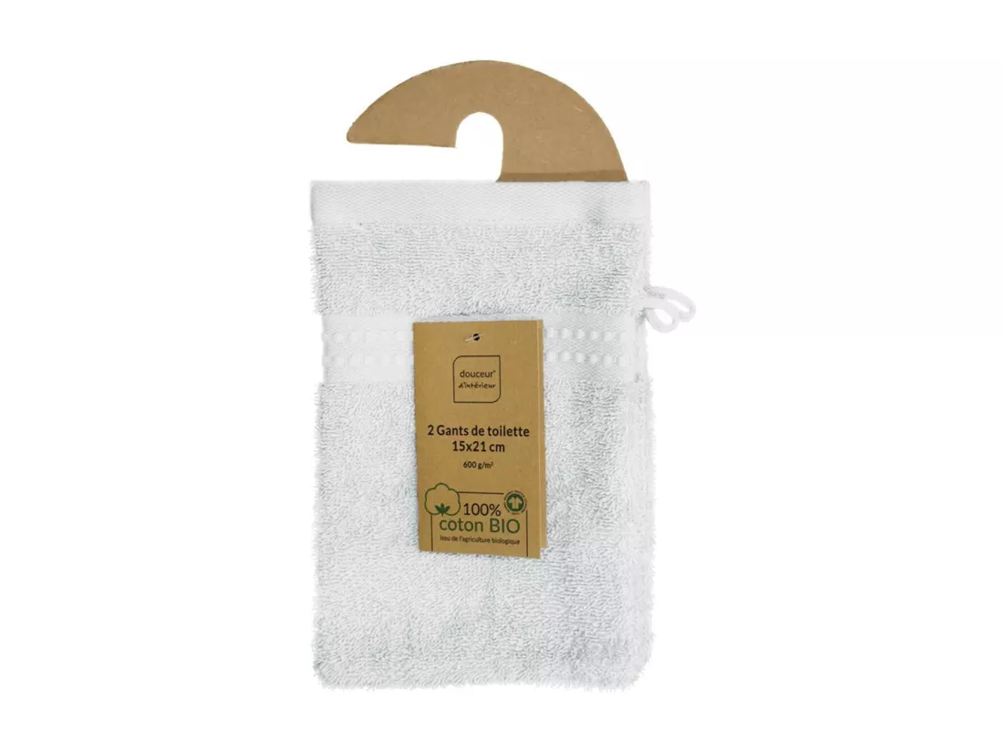 Lot de 2 Gants de Toilette 