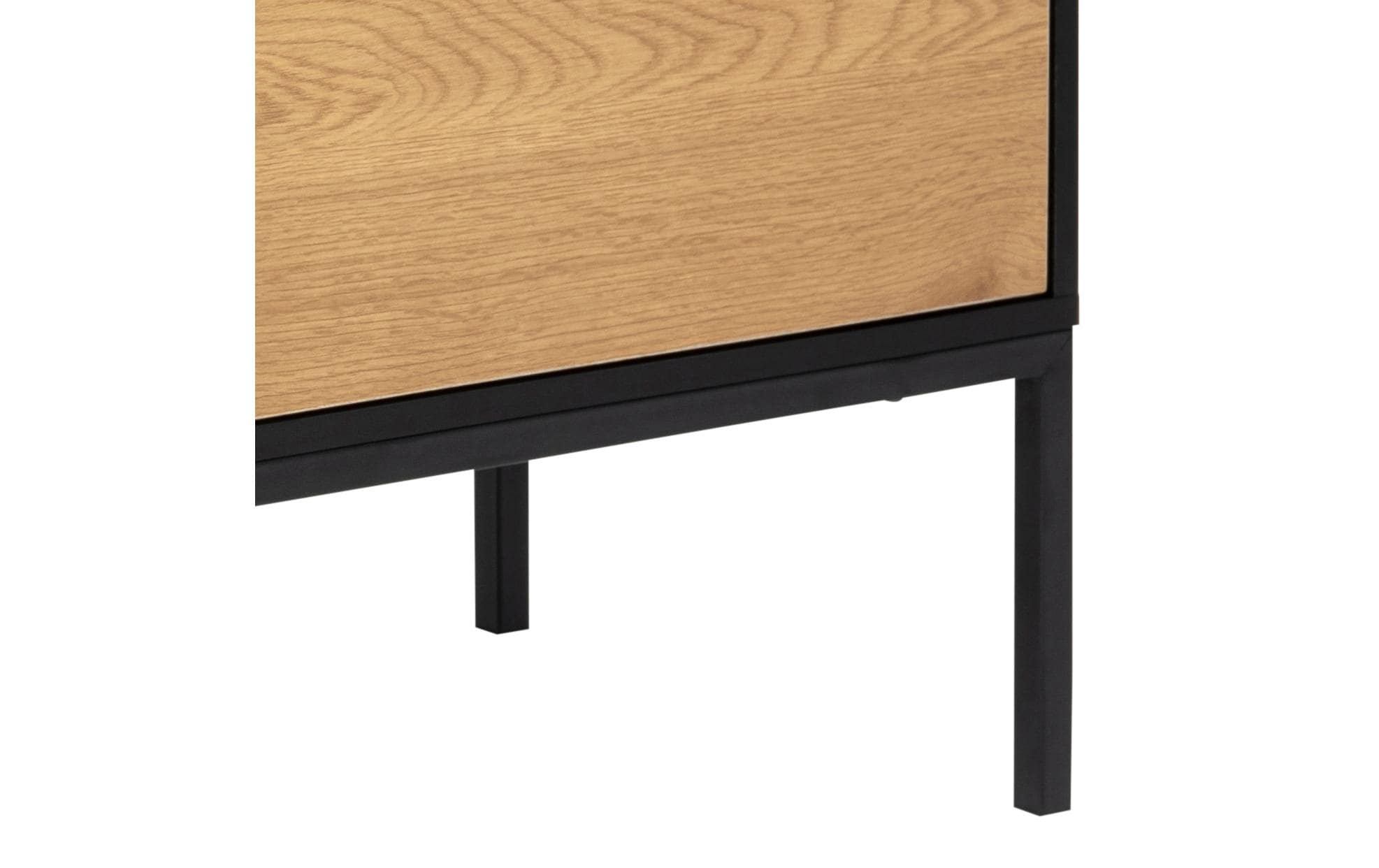 Sideboard Seaford 120 x 40 x 82 cm, Nature/Schwarz<br>Kommode