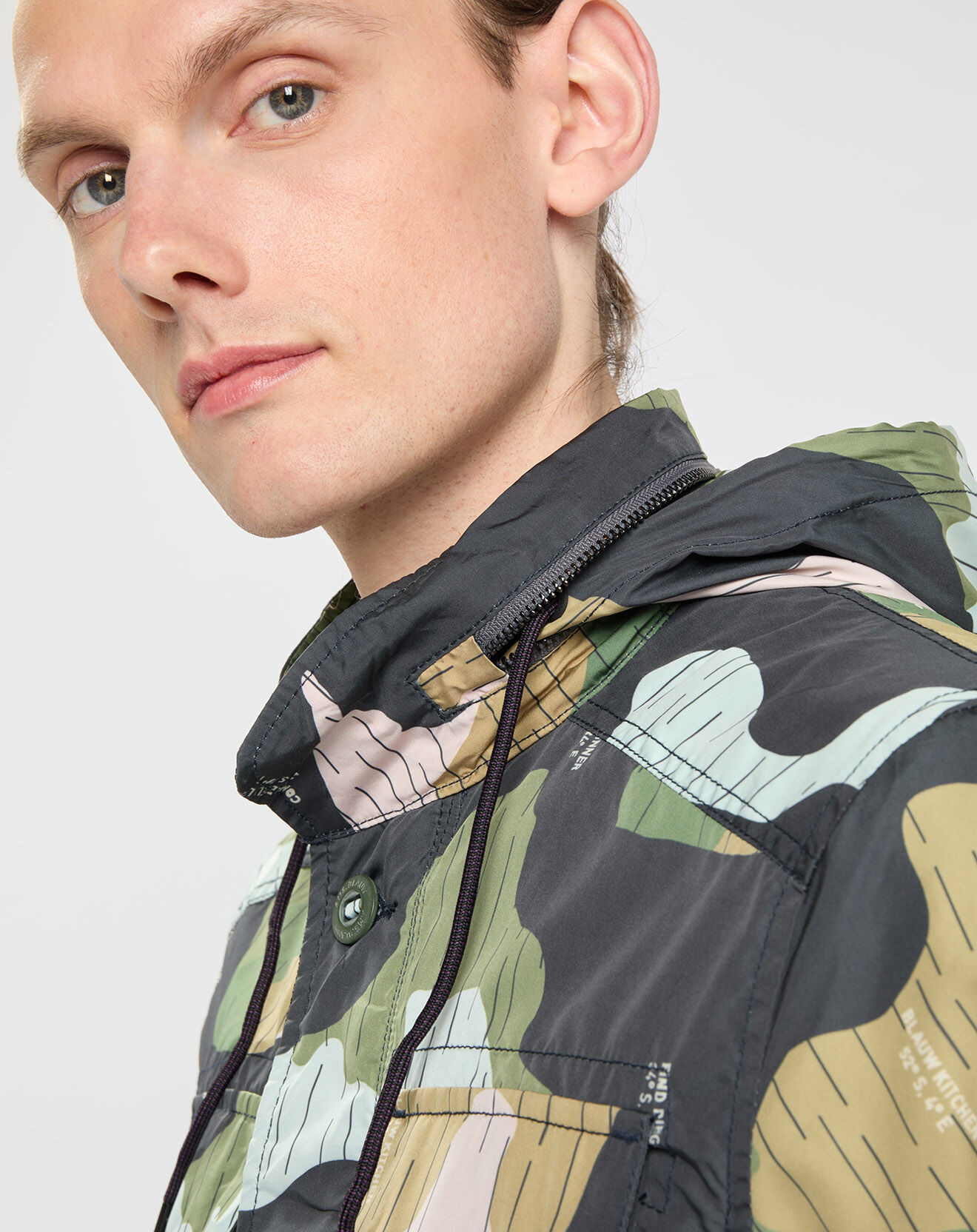 Scotch & Soda Blouson en nylon camouflage marine/multicolore