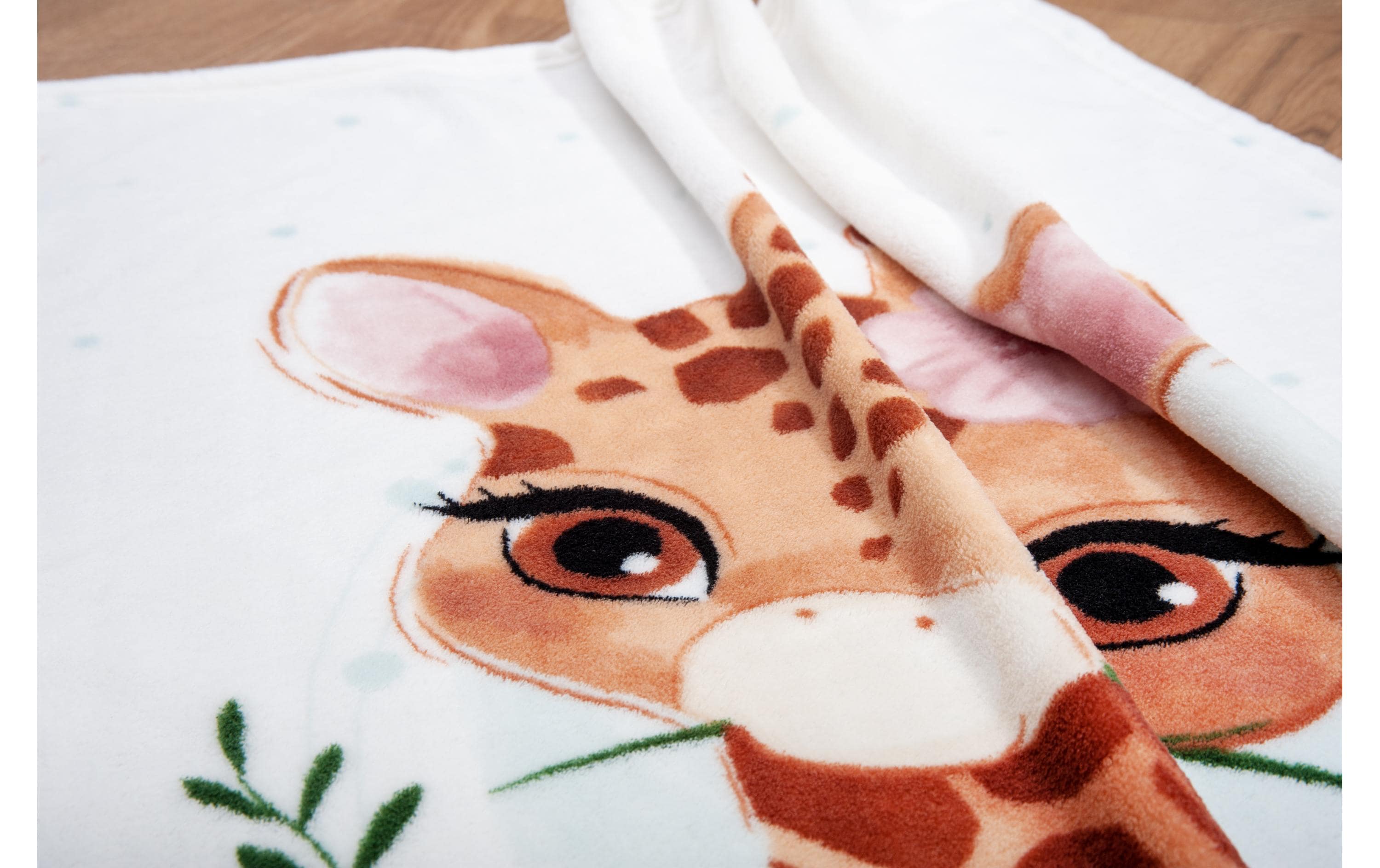 Kuscheldecke Giraffe 75 x 100 cmMicrofaser-Flauschdecke für Babys