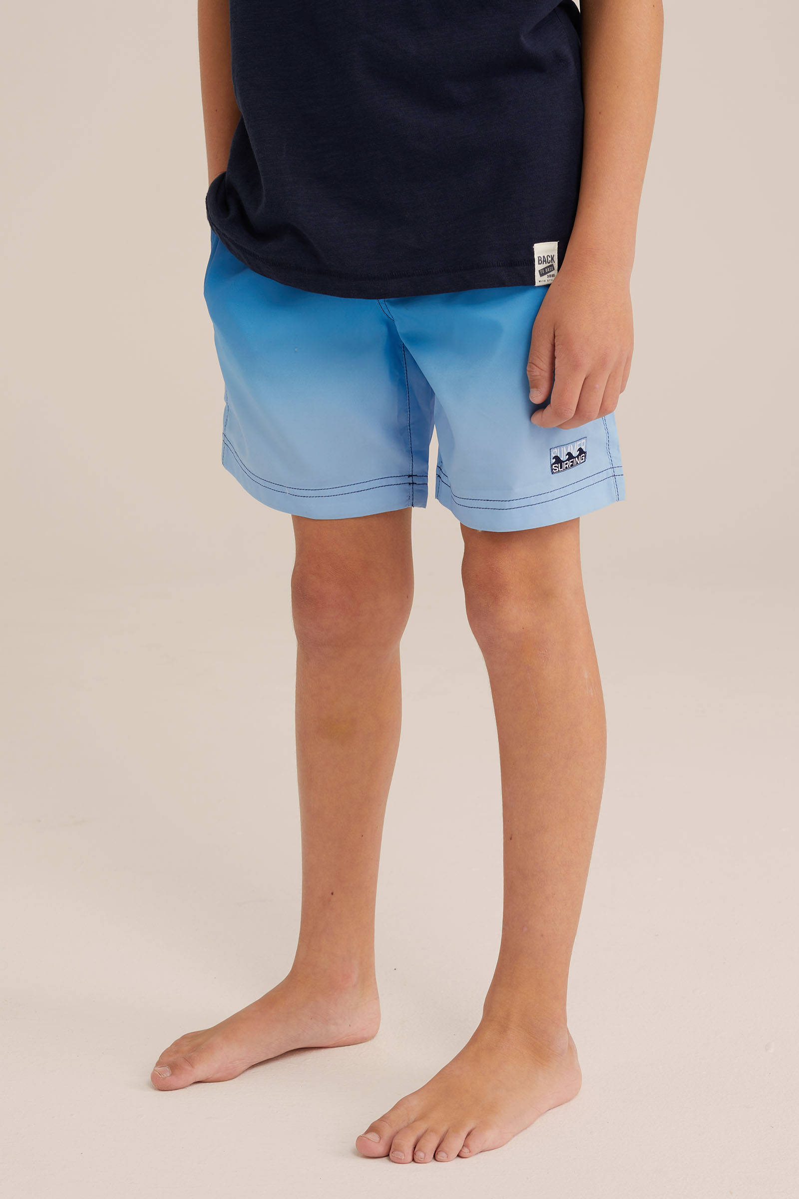 WE Fashion zwemshort donkerblauw/blauw