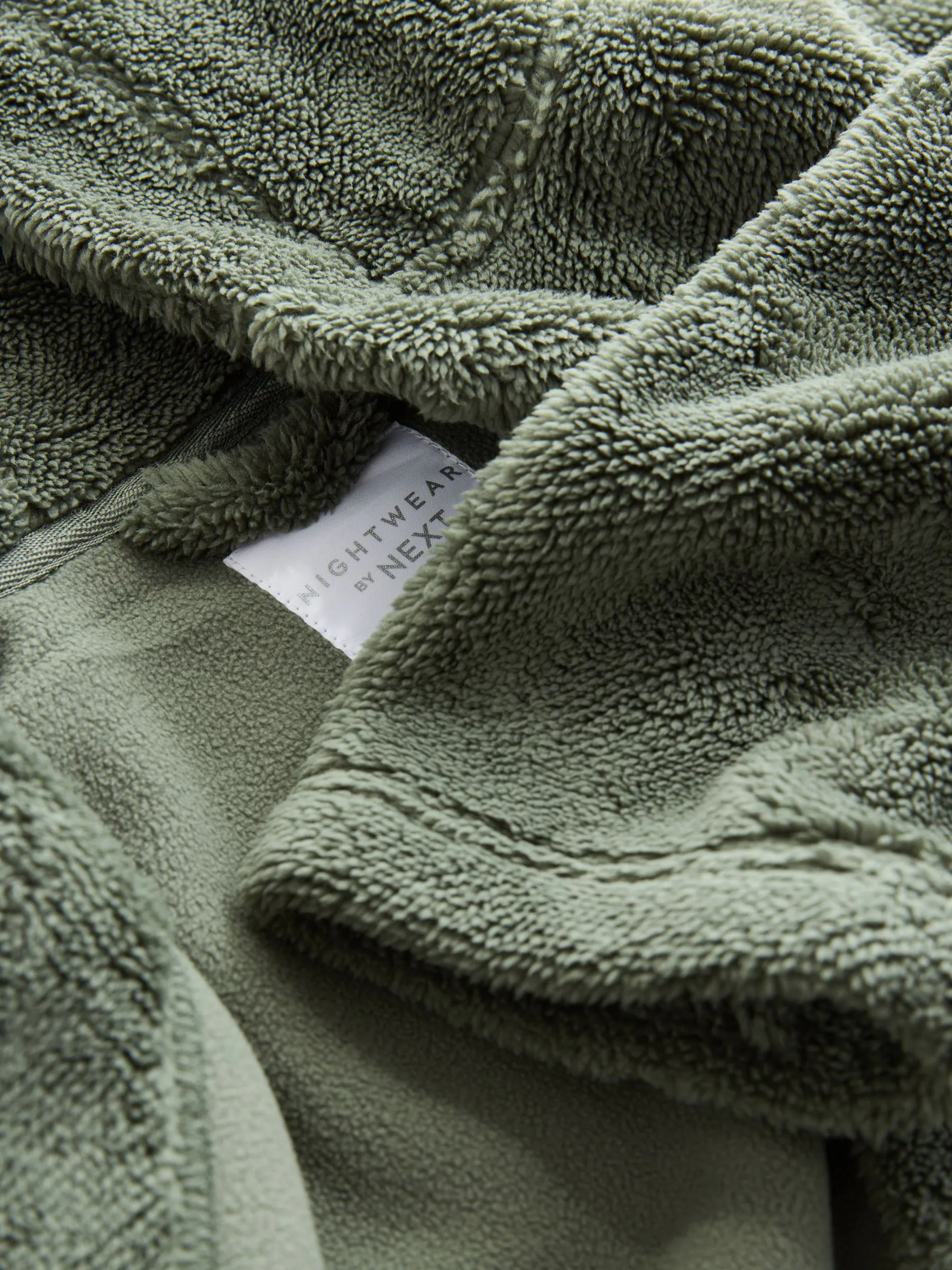 Grijs-groen - Fleece badjas (1,5-16jr)