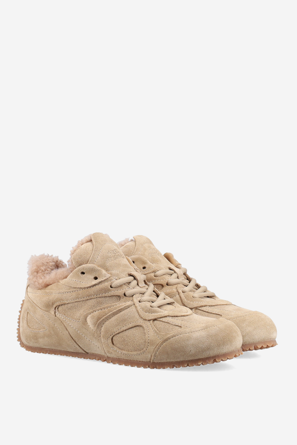 Slow shearling runner sneakers